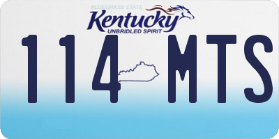 KY license plate 114MTS