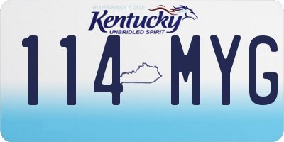 KY license plate 114MYG