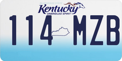 KY license plate 114MZB
