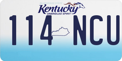 KY license plate 114NCU