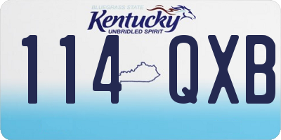 KY license plate 114QXB