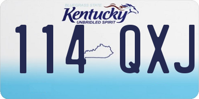 KY license plate 114QXJ