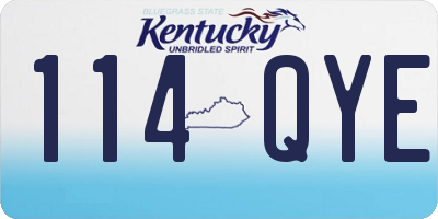 KY license plate 114QYE