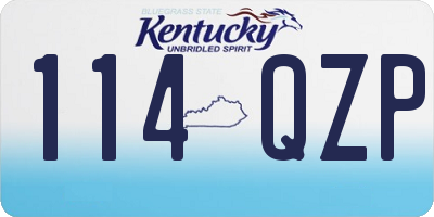KY license plate 114QZP