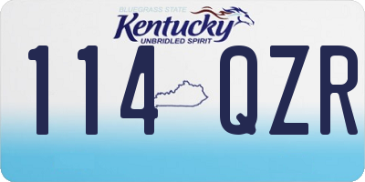 KY license plate 114QZR