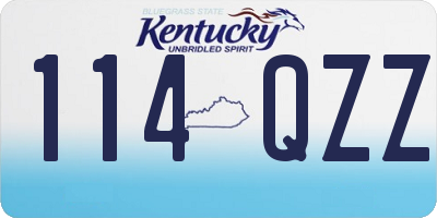 KY license plate 114QZZ