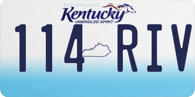 KY license plate 114RIV
