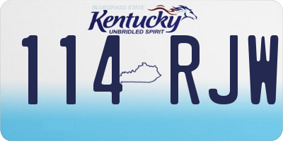 KY license plate 114RJW