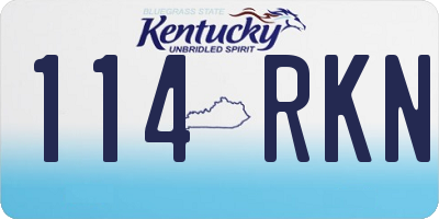 KY license plate 114RKN