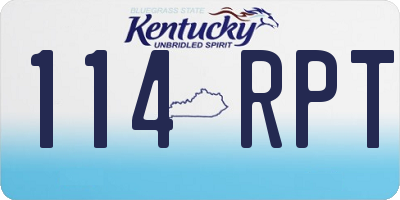 KY license plate 114RPT