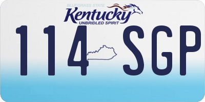 KY license plate 114SGP