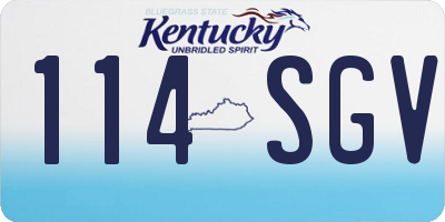 KY license plate 114SGV