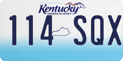 KY license plate 114SQX