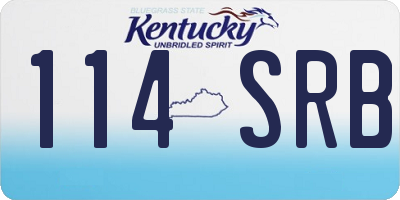 KY license plate 114SRB