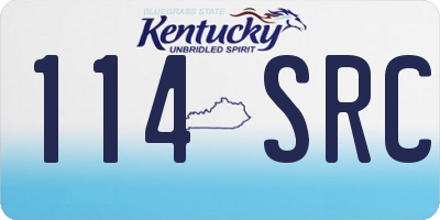 KY license plate 114SRC
