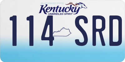 KY license plate 114SRD