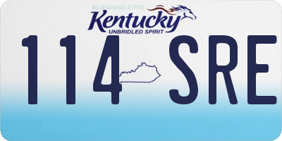 KY license plate 114SRE