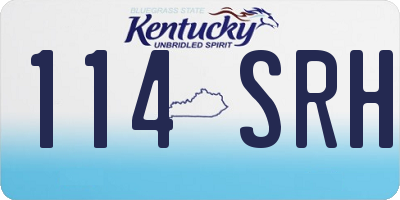 KY license plate 114SRH