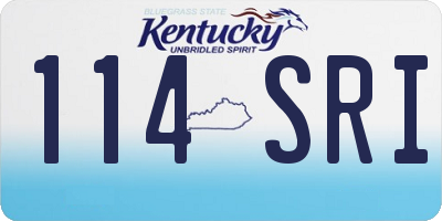 KY license plate 114SRI