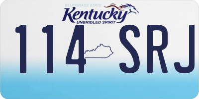 KY license plate 114SRJ