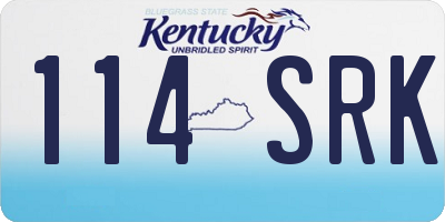 KY license plate 114SRK