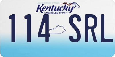 KY license plate 114SRL