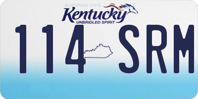 KY license plate 114SRM
