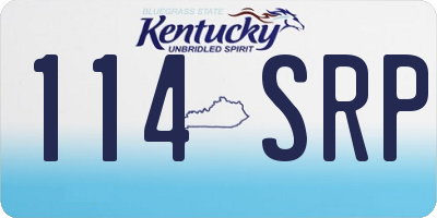 KY license plate 114SRP