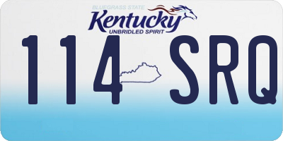 KY license plate 114SRQ