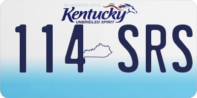 KY license plate 114SRS