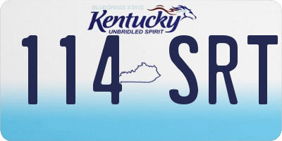 KY license plate 114SRT