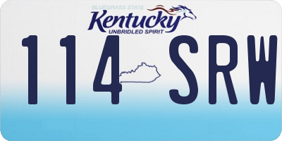 KY license plate 114SRW