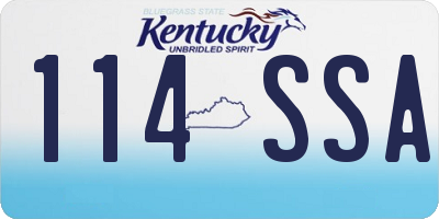 KY license plate 114SSA