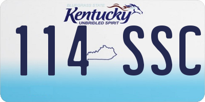 KY license plate 114SSC