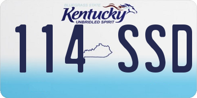 KY license plate 114SSD