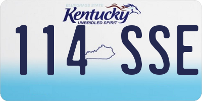 KY license plate 114SSE