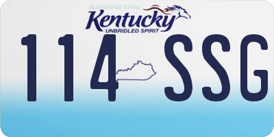 KY license plate 114SSG