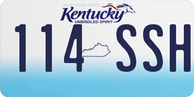 KY license plate 114SSH