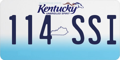 KY license plate 114SSI