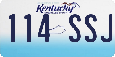 KY license plate 114SSJ