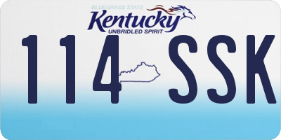 KY license plate 114SSK