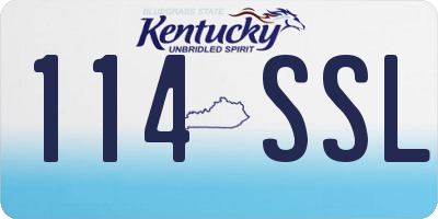 KY license plate 114SSL