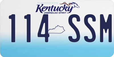 KY license plate 114SSM