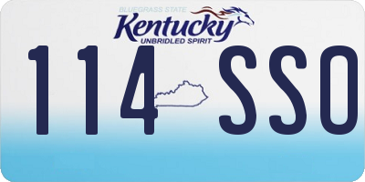 KY license plate 114SSO