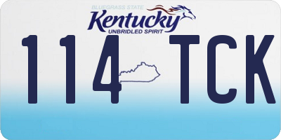 KY license plate 114TCK