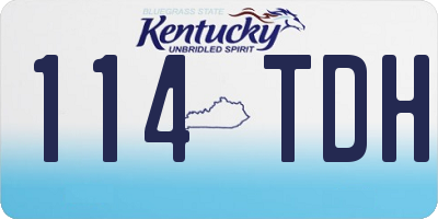 KY license plate 114TDH