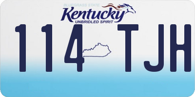 KY license plate 114TJH