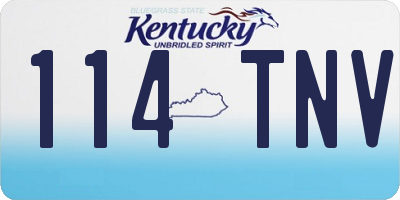 KY license plate 114TNV