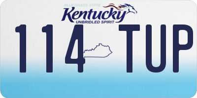 KY license plate 114TUP