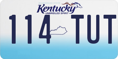 KY license plate 114TUT